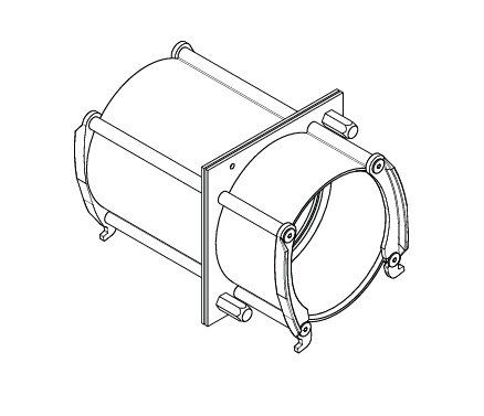 SK-90 födémátvezető elem DN 90 flexibilis csőhöz, zsalukímélő betonozáshoz.