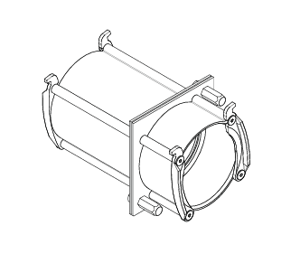 SK-75 födémátvezető elem DN 75 flexibilis csőhöz, zsalukímélő betonozáshoz.