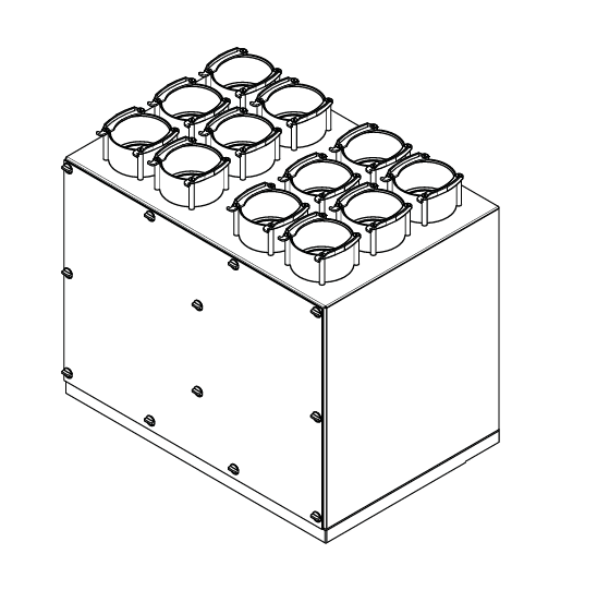 VTB-160 piros elosztódoboz 12 db DN 90 kimenettel, zajszigetelt, 160/180-as főág csatlakozással.