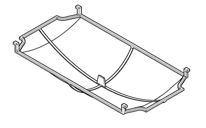 Mosható poliamid finomháló szűrő Quick bekötődobozhoz, műanyag kerettel.