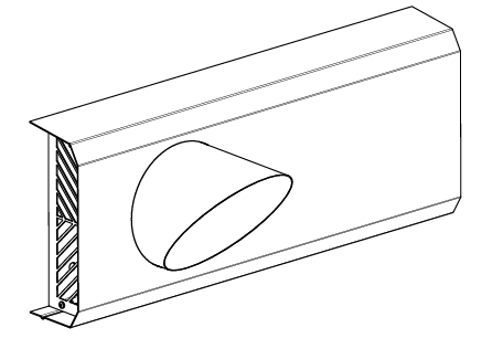 Balos fali átvezető elem fehér RAL 9016 színben, 160 mm-es távozólevegő rendszerhez.