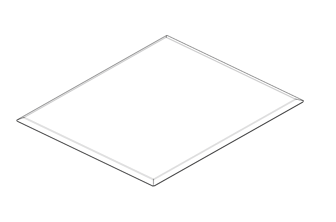 Négyzetes fehér takarófedél (240x240 mm) RAL 9016, Ø 200-as revíziós nyíláshoz.