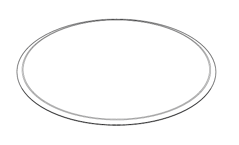 Nagy méretű fehér formatervezett takarófedél (Ø 240 mm) RAL 9016, Ø 200-as revíziós nyíláshoz.