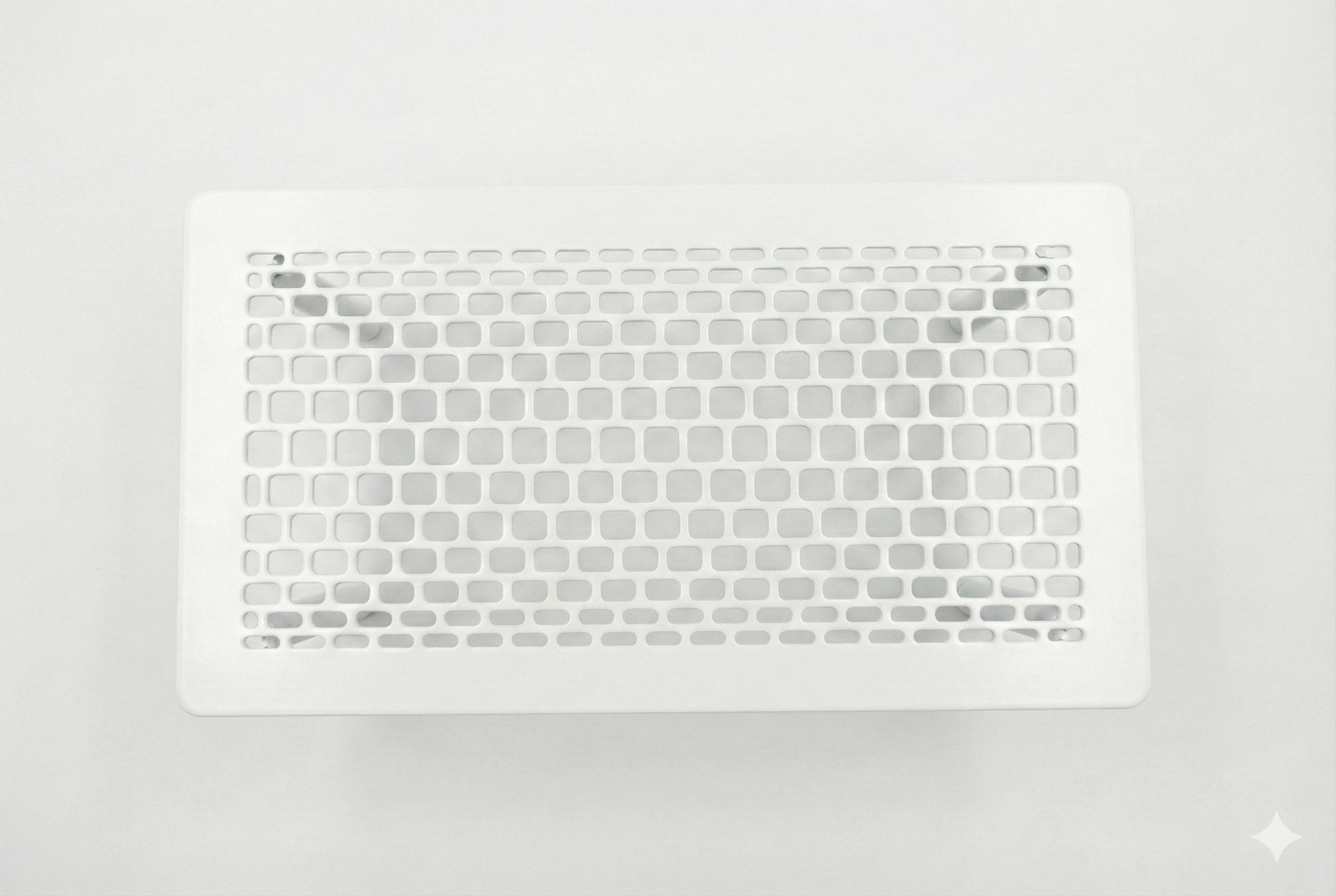 Säntis fehér acél formatervezett rács AG-60, AG-90 és Quick 75/90 bekötődobozokhoz.