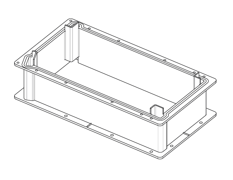 VAG-60/90 hosszabbító elem 60 mm magasítással AG-60 és AG-90 bekötődobozokhoz betonfödémbe.