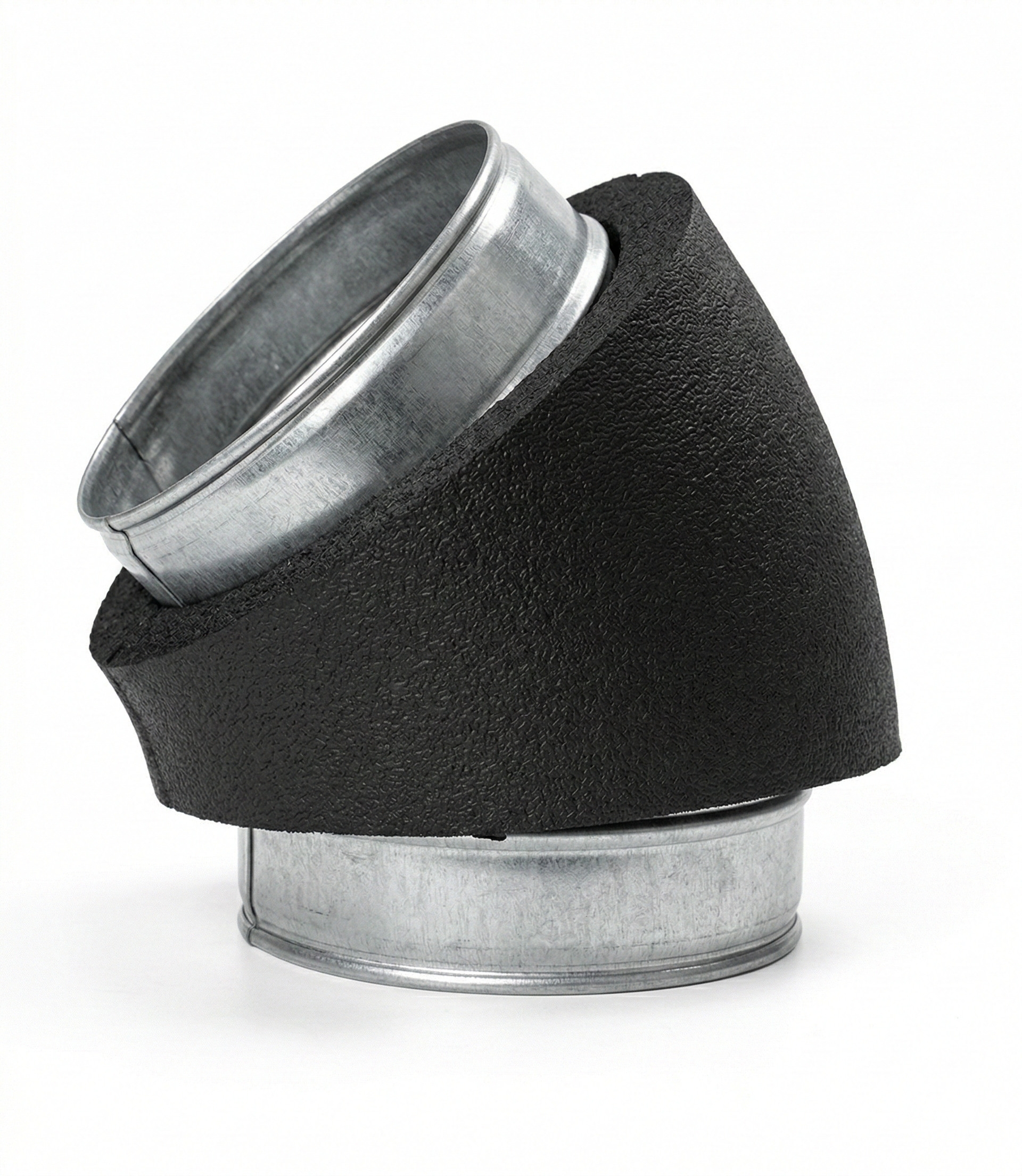 Hőszigetelő héj BU 160-45 könyökidomhoz, 25 mm vastag párazáró EPDM anyagból.