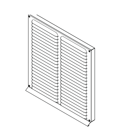 WG-180 alumínium időjárásvédő rács DN 180 spirálkorcolt csőhöz, EPDM tömítéssel külső- és távozó levegőhöz
