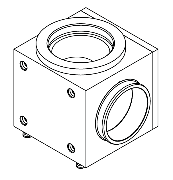 IsiCube hőszigetelt EPP kültéri légvezetési elem DN 160, talapzattal és tartozékokkal.