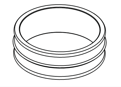 IsiFit EPP roppantógyűrű-roppantógyűrű csatlakozó DN 160/180 mm, IsiPipe és IsiCube rendszerekhez.
