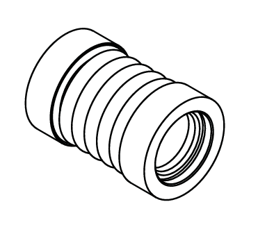 IsiFlex 160 flexibilis hang- és hőszigetelt csatlakozó, 0,3 m hosszú, EPP és kőzetgyapot anyagból.