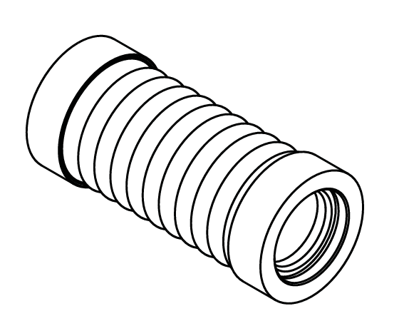 IsiFlex 160 flexibilis hang- és hőszigetelt csatlakozó, 0,5 m hosszú, EPP és kőzetgyapot anyagból.