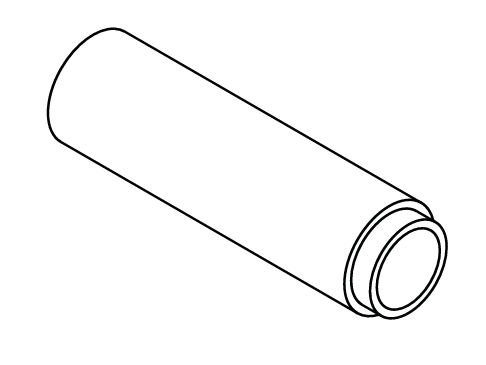 IsiPipe Plus 200-1000 extra hőszigetelt EPP cső, 43 mm falvastagság, beépített 60 mm-es karmantyúval.