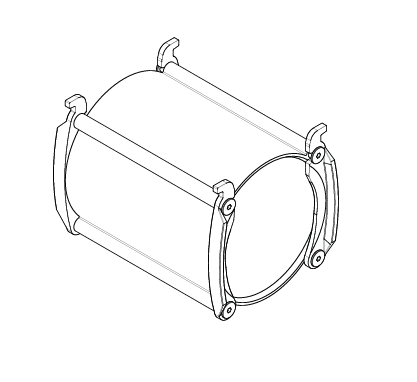 DM-75 kettős karmantyú DN 75-ös flexibilis légtechnikai csövek összekötéséhez.