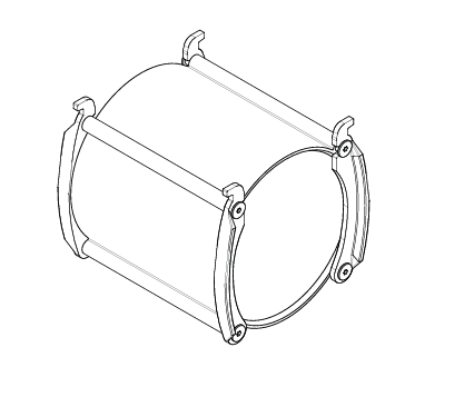 DM-90 kettős karmantyú DN 90-es flexibilis légtechnikai csövek összekötéséhez.