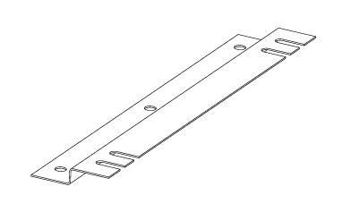 MH rögzítő sín GVT-X emeleti elosztóhoz, horganyzott acéllemez, 300 mm.