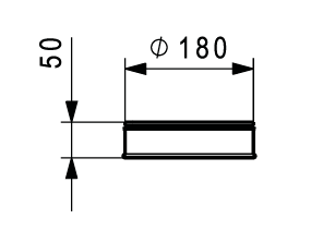 Hoval ED-180 fém zárófedél DN 180-as légtechnikai idomokhoz és spirálcsövekhez.