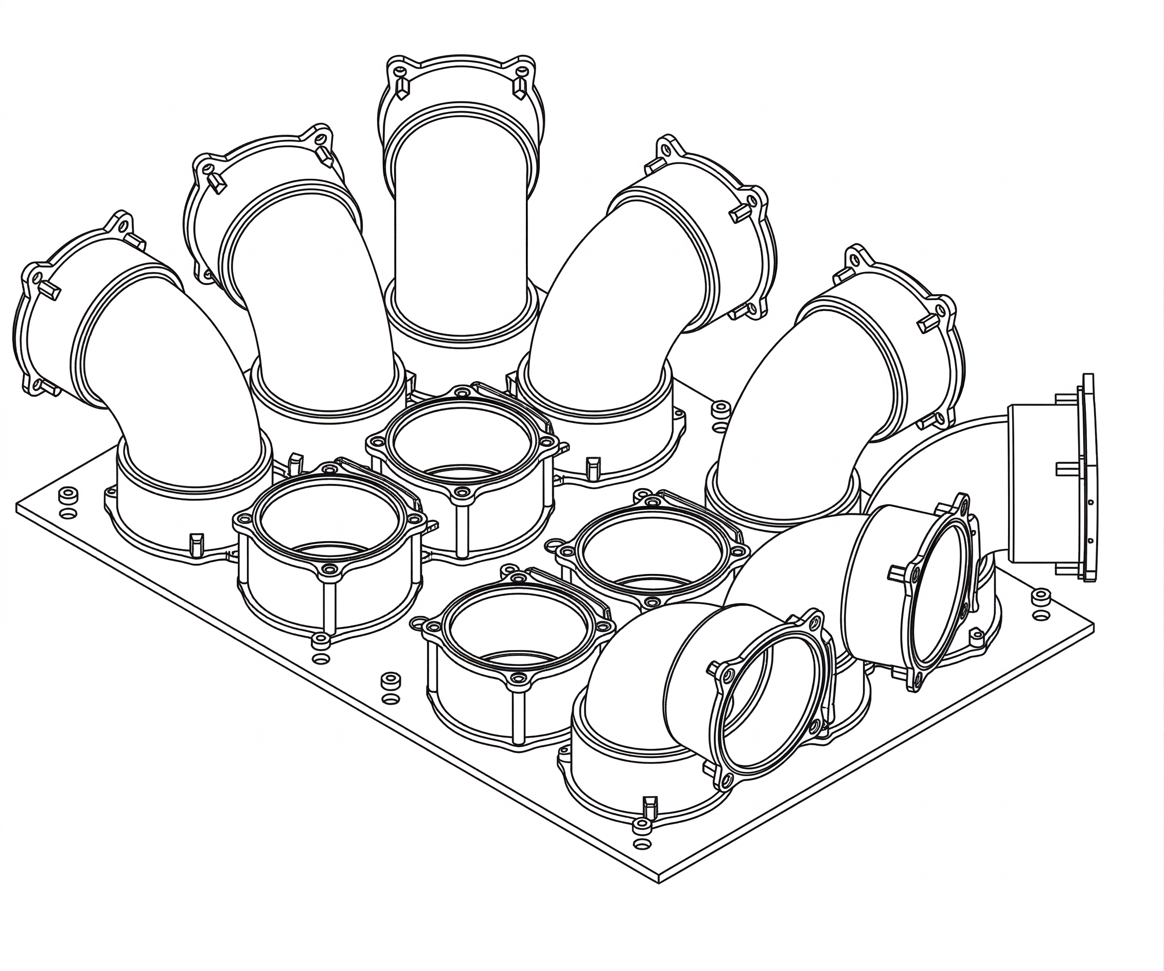 Hoval 12x90-es moduláris zsaluelemez DN 90-es flexibilis csövekhez, horganyzott acél.