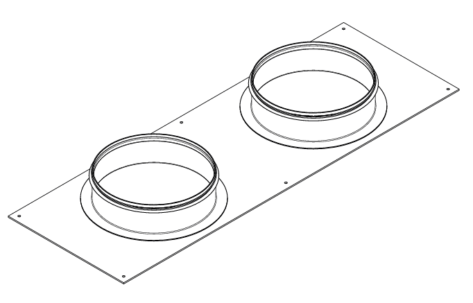 Zsalulemez Ø160 mm-es fali átvezető elem rögzítéséhez betonozáskor és zsaluzáskor.