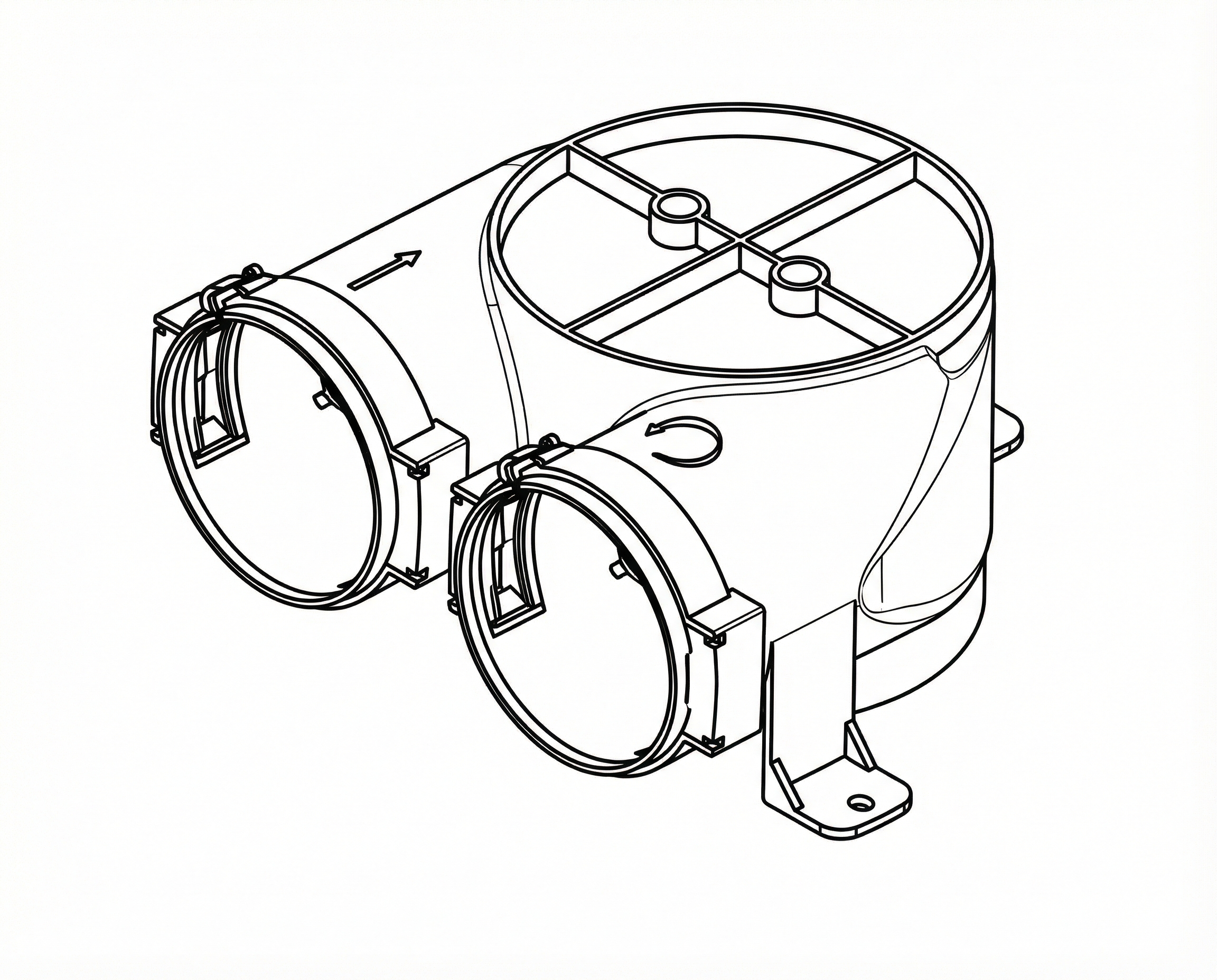 Rövid műanyag csatlakozó cilinder Quick 75, 2 db DN 75 csonkkal gipszkartonhoz és falazathoz.